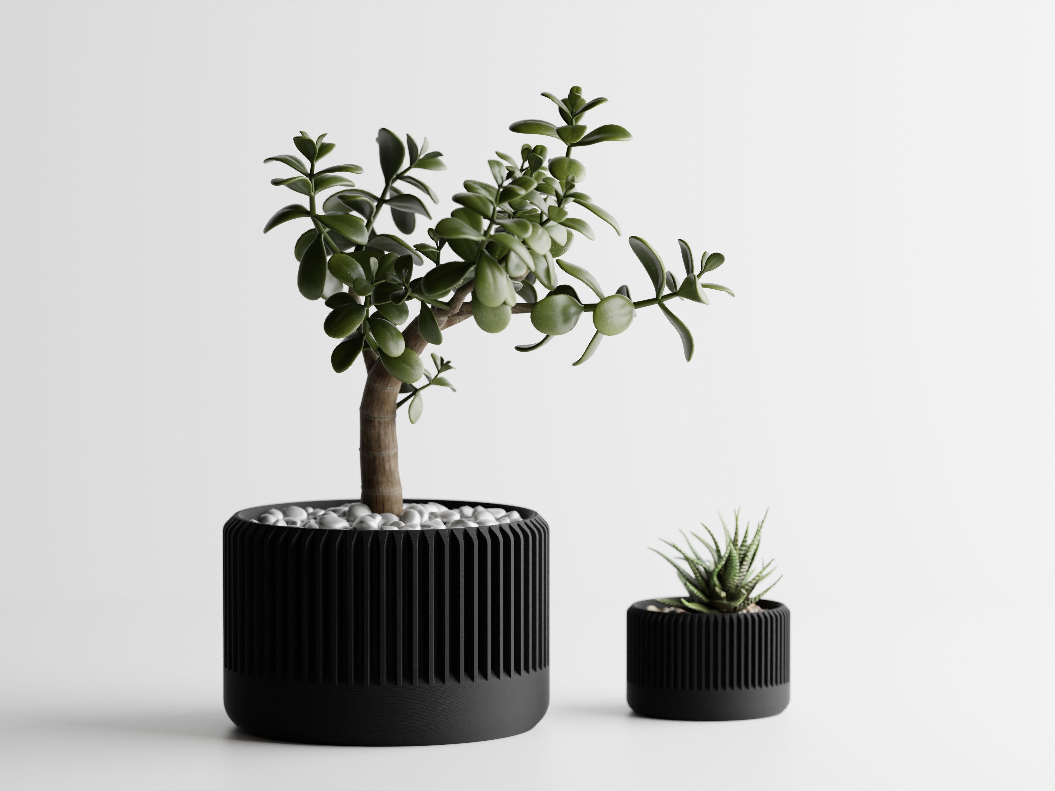 Ribbed Planter - 3D printed planter