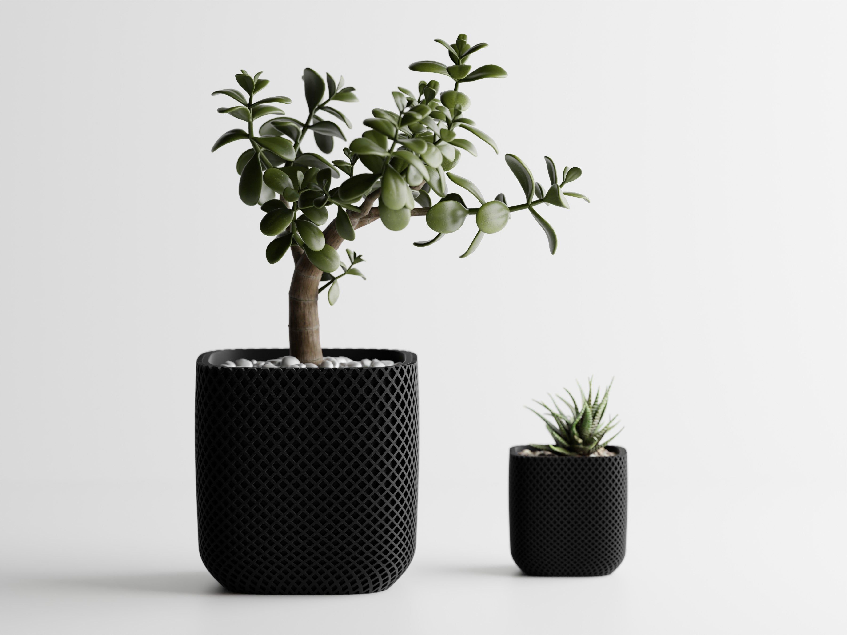 Grid Pattern Planter - 3D Printed Planter