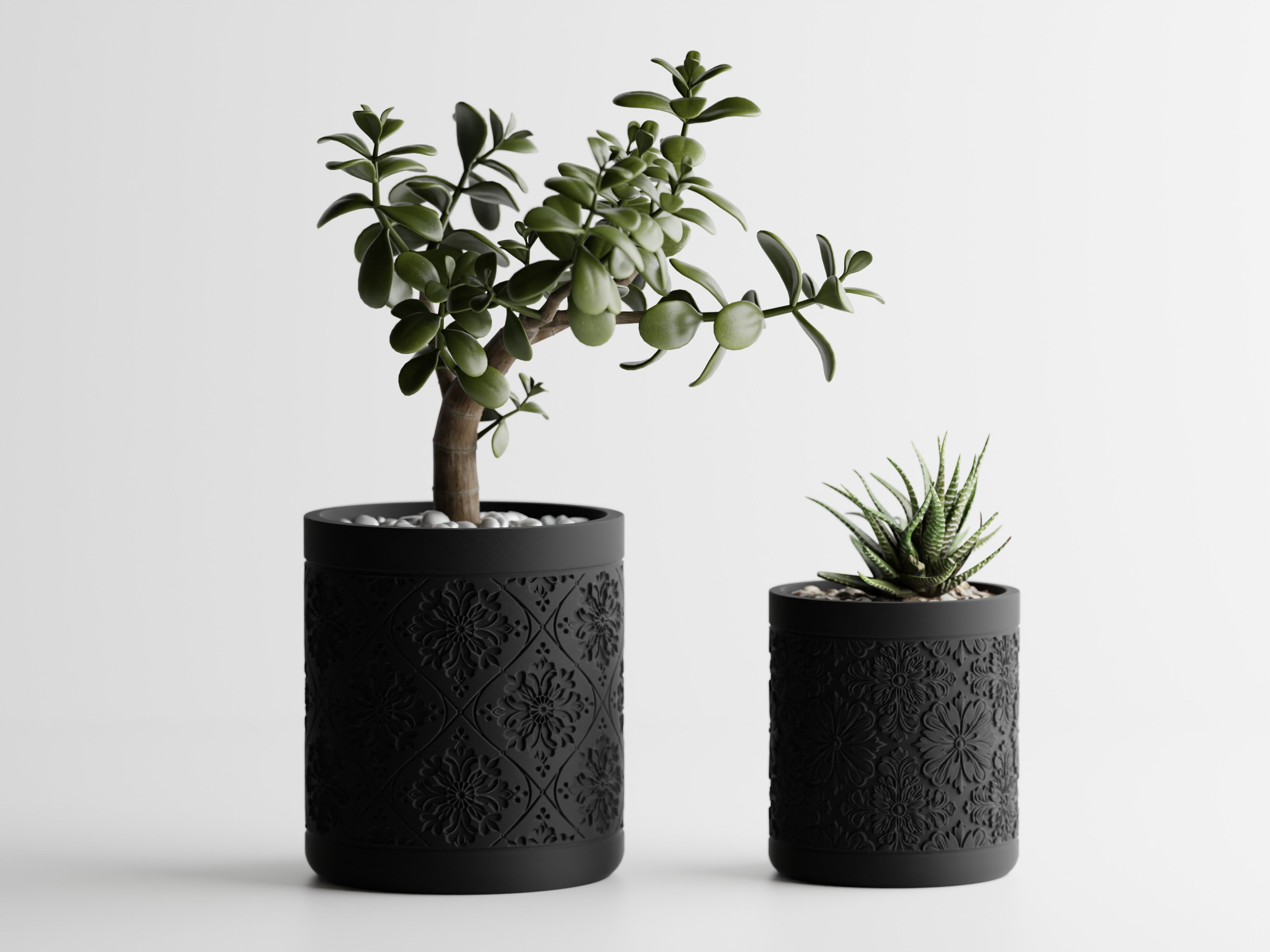 Floral Pattern Planter -  3D Printed Planter