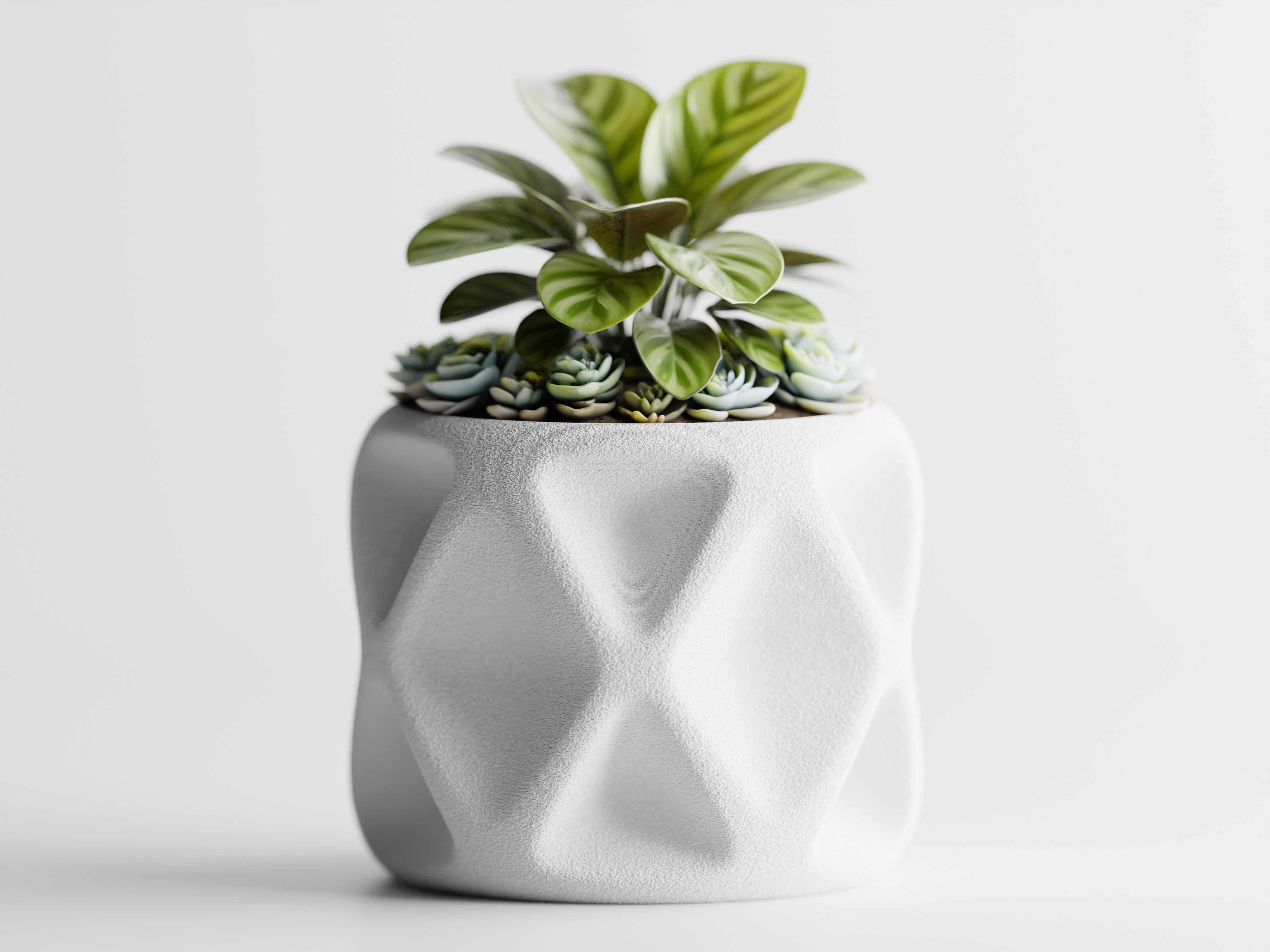 Diamond Planter -  3D Printed Planter