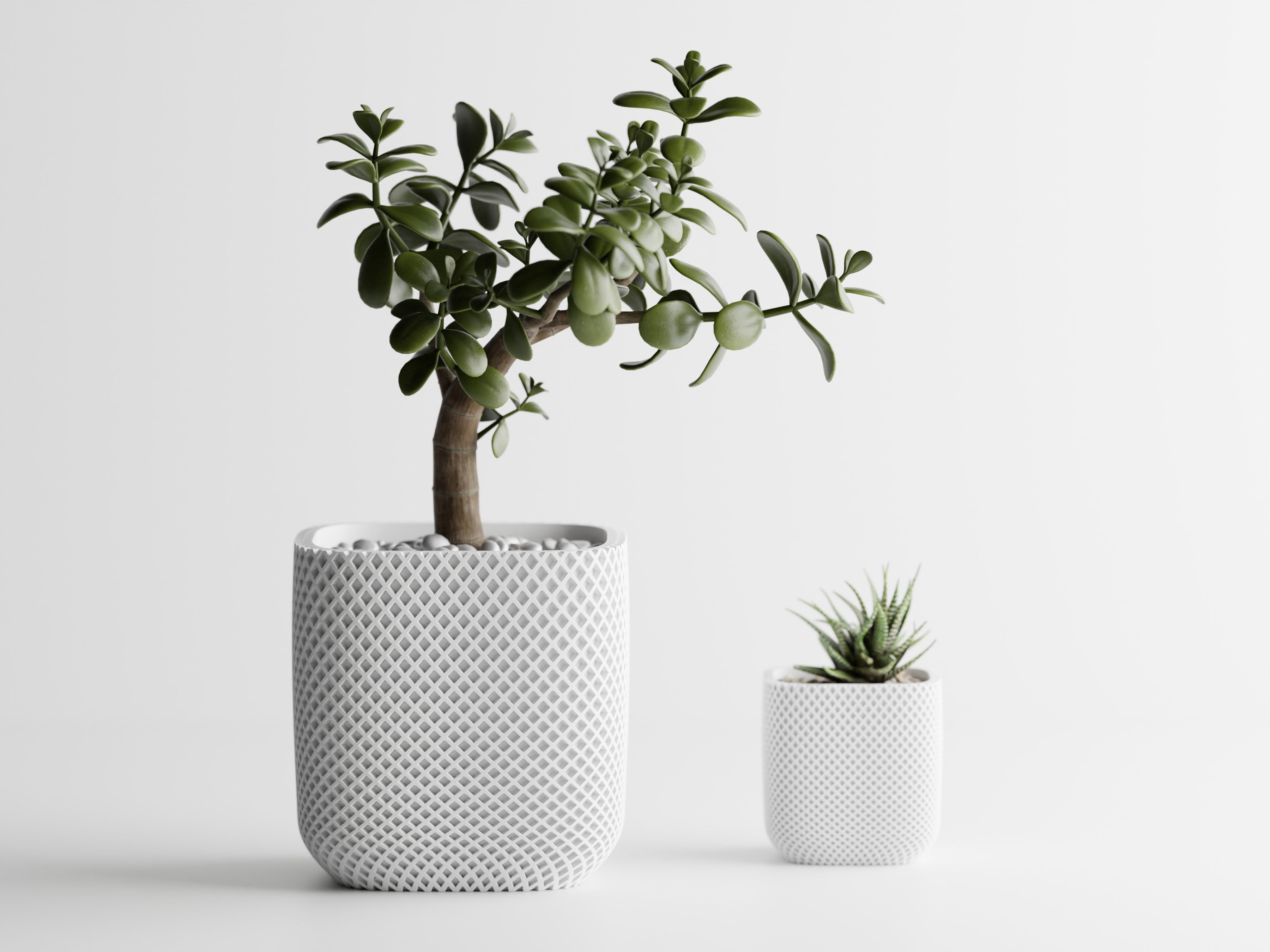 Grid Pattern Planter - 3D Printed Planter