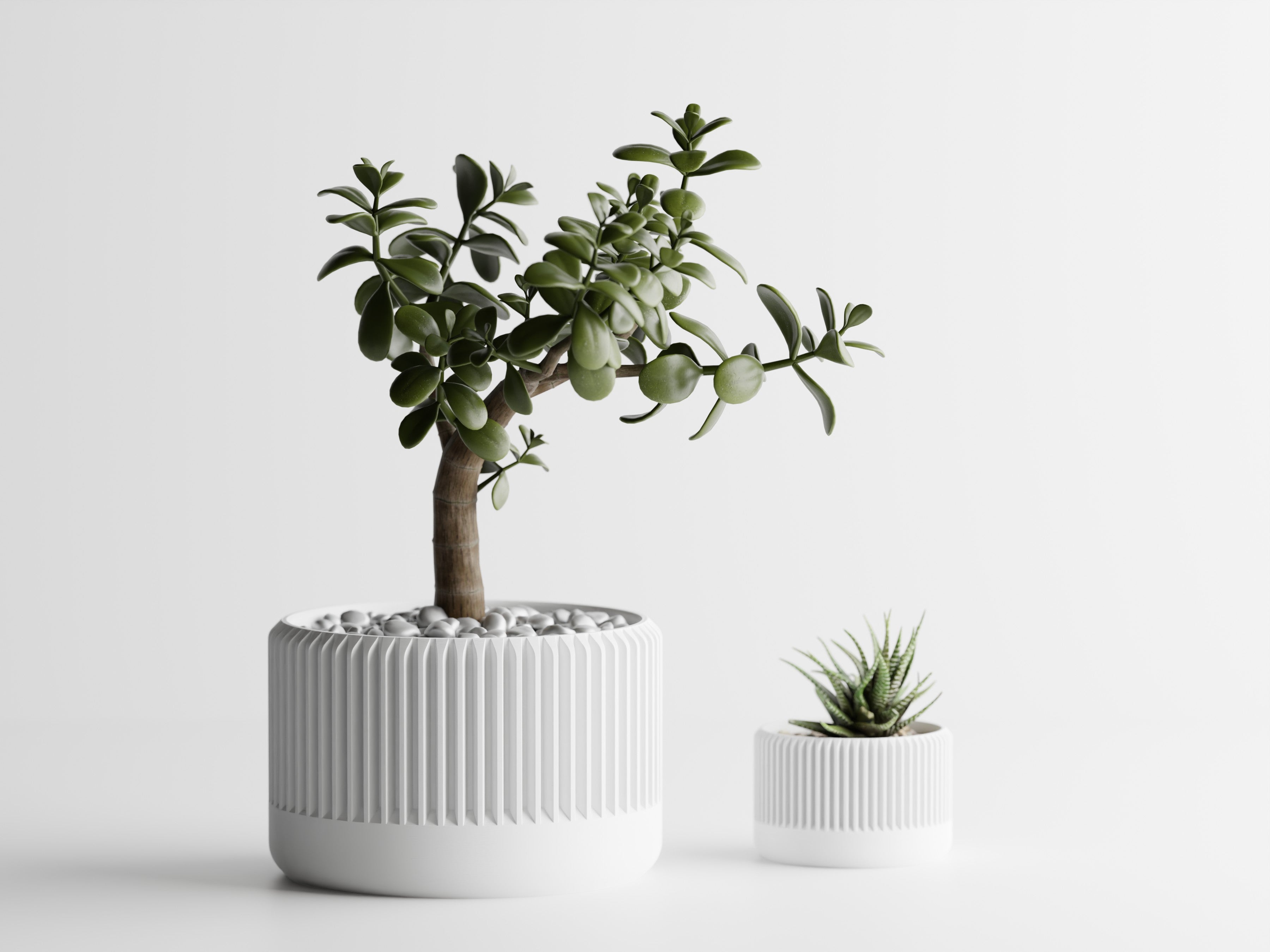Ribbed Planter - 3D printed planter