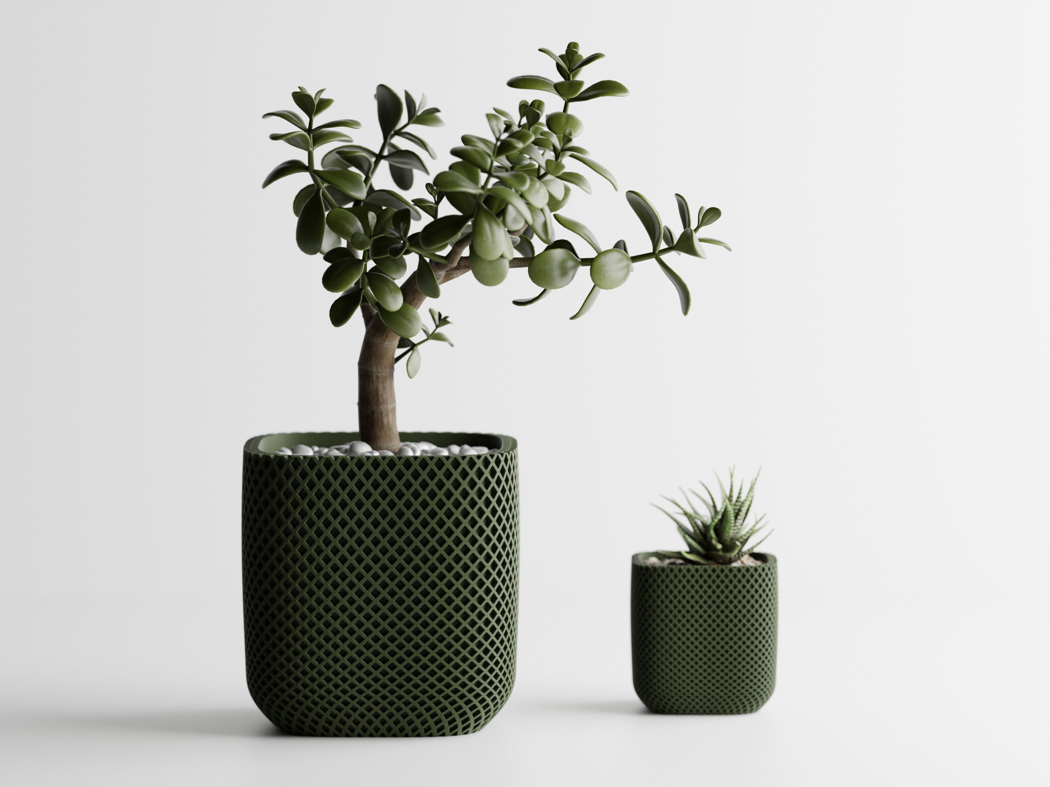 Grid Pattern Planter - 3D Printed Planter