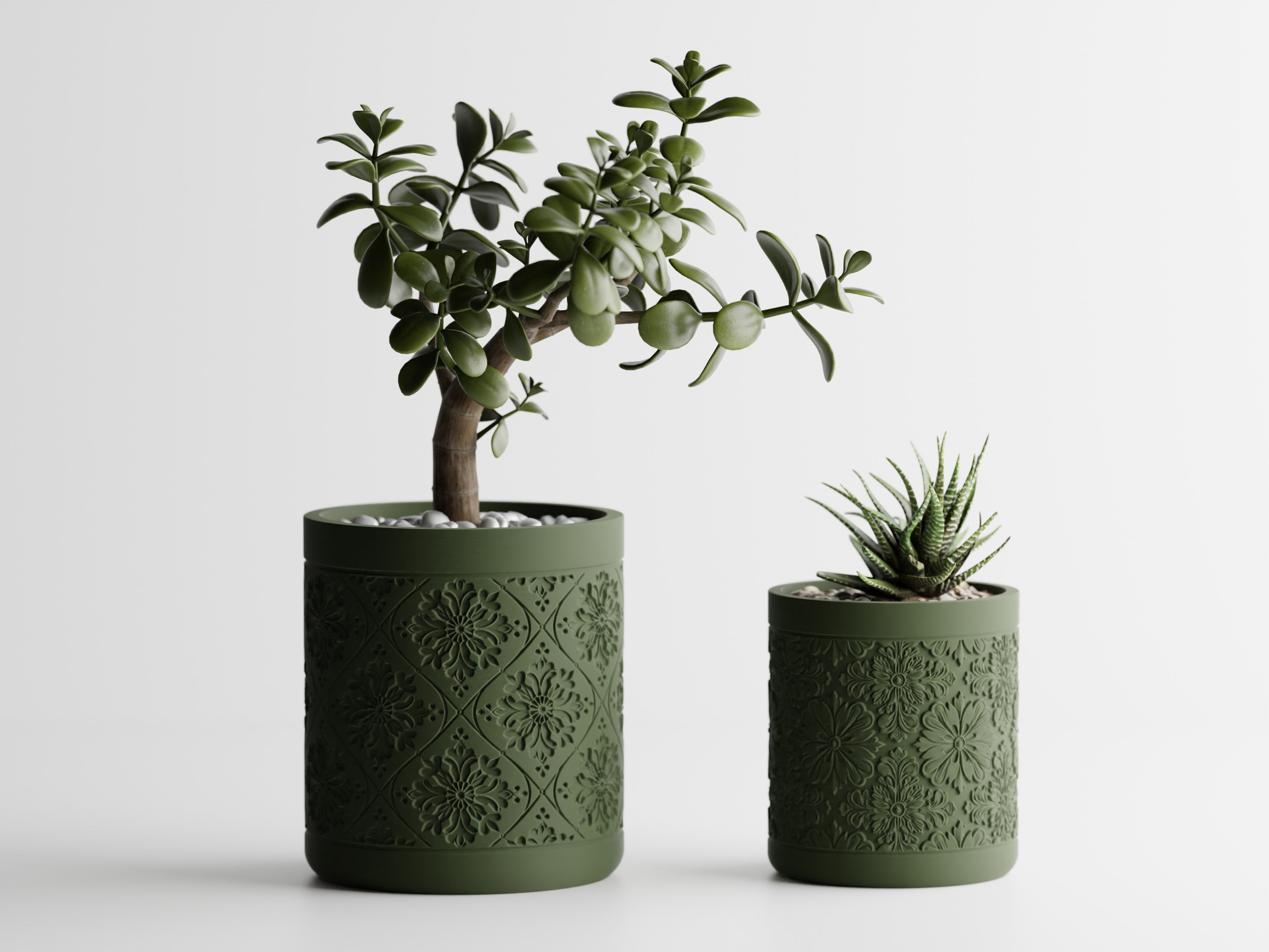 Floral Pattern Planter -  3D Printed Planter