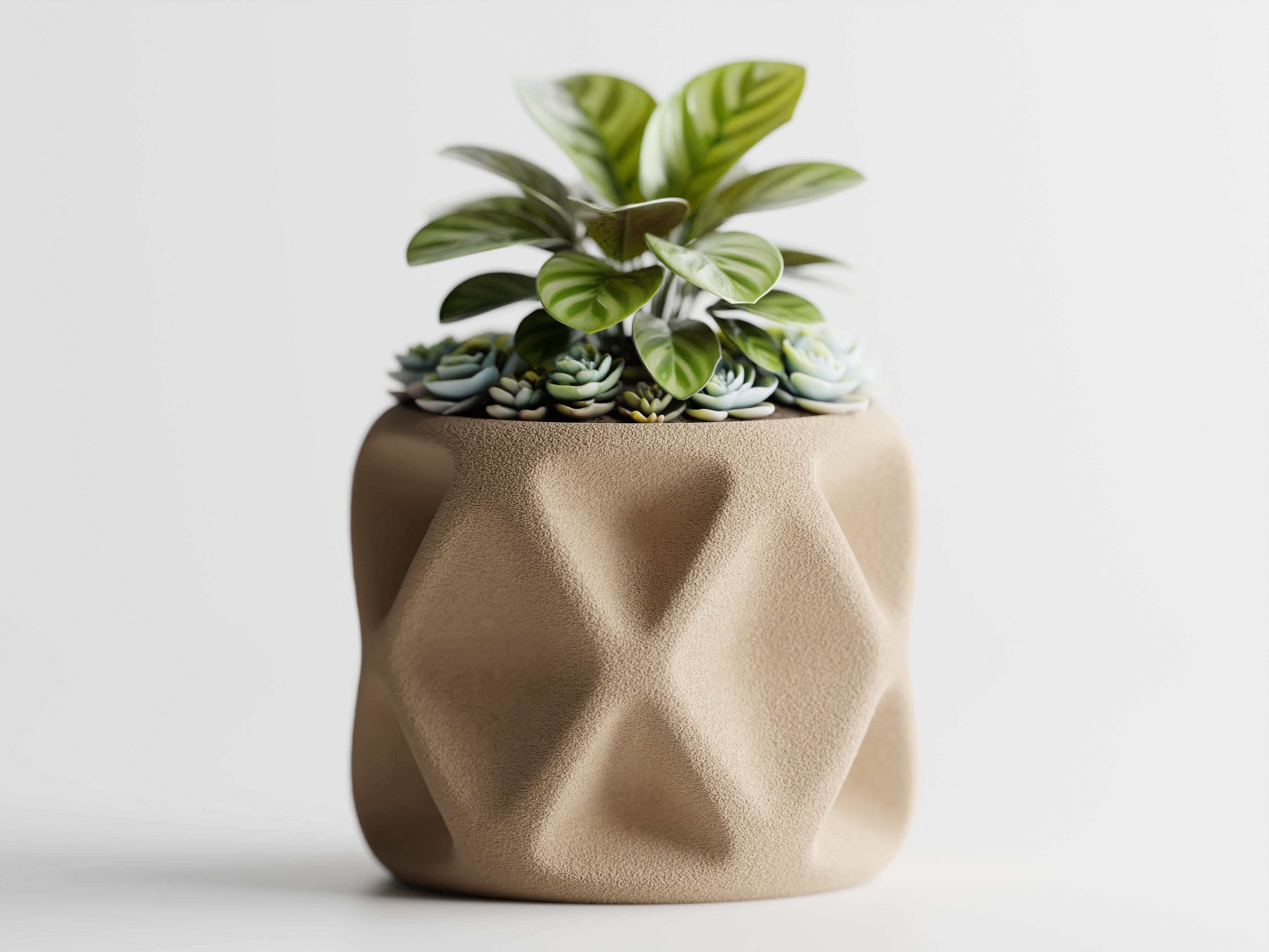 Diamond Planter -  3D Printed Planter