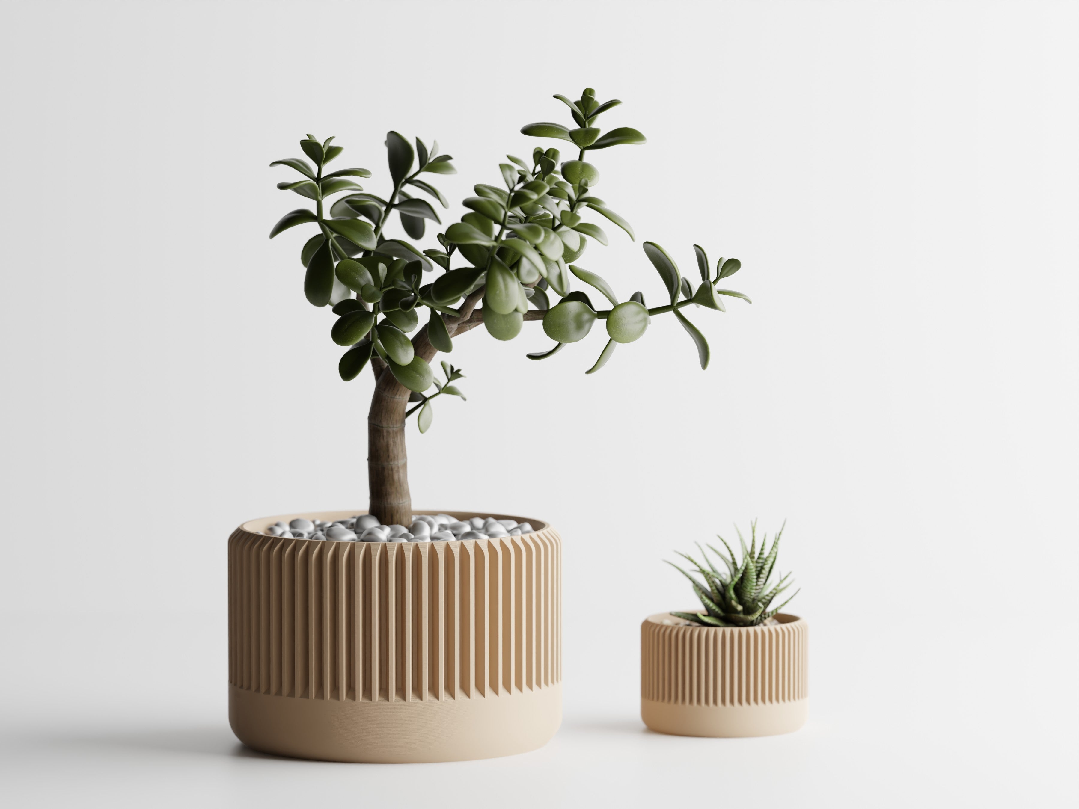 Ribbed Planter - 3D printed planter