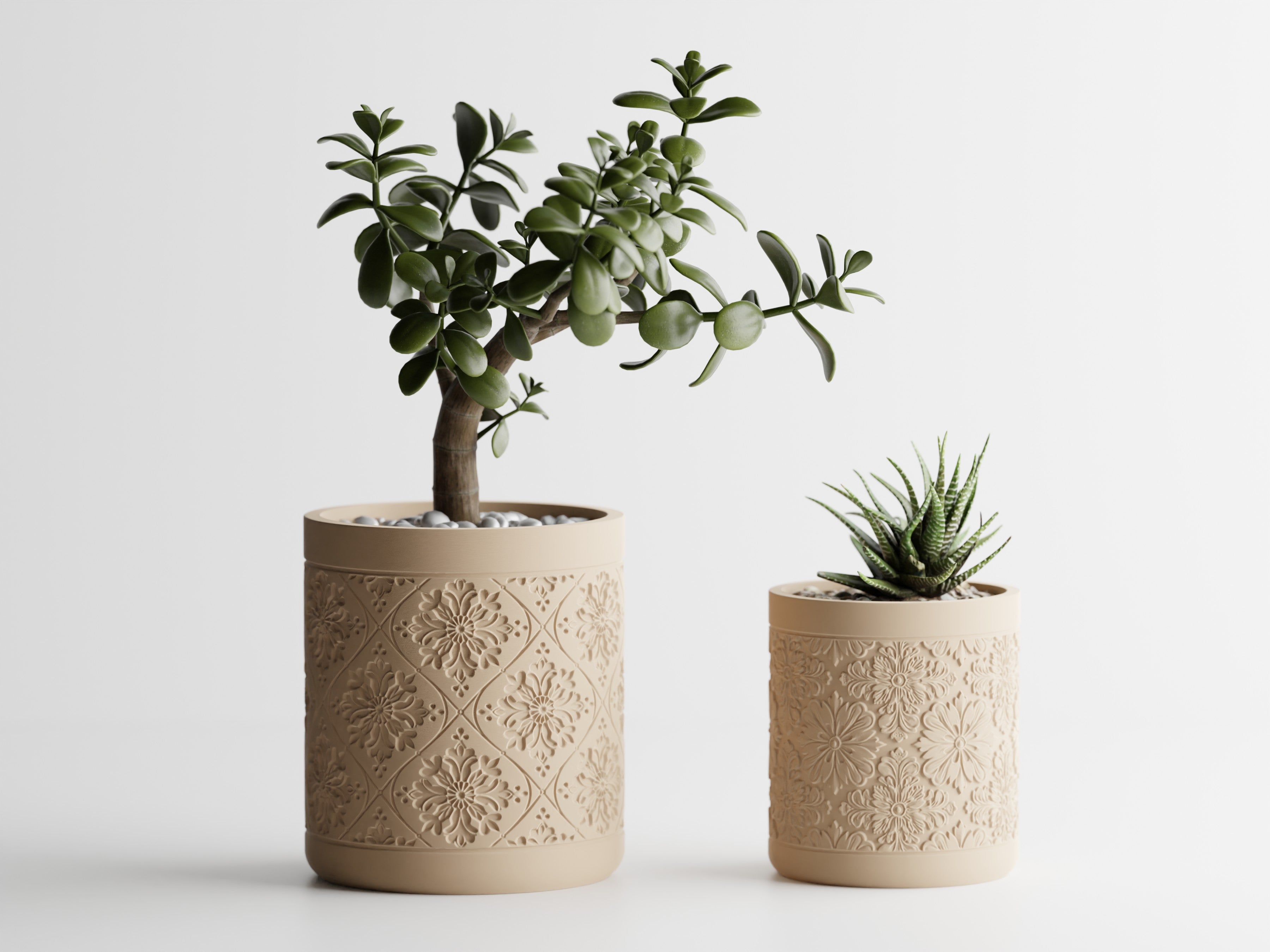 Floral Pattern Planter -  3D Printed Planter