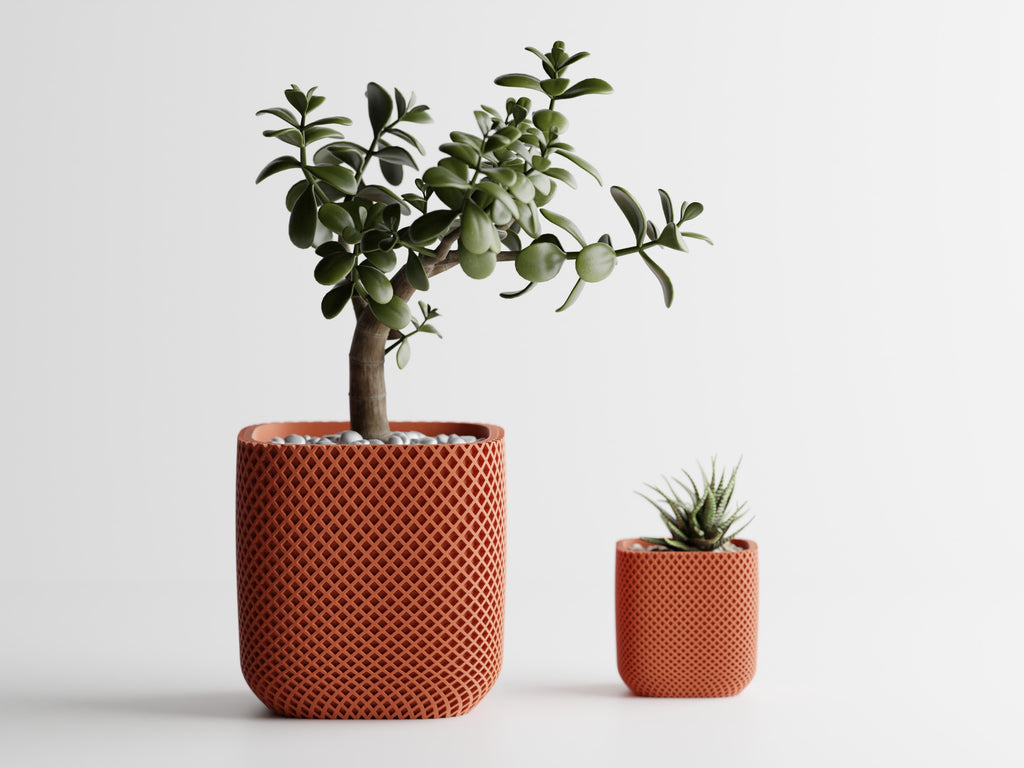 Grid Pattern Planter - 3D printed planter