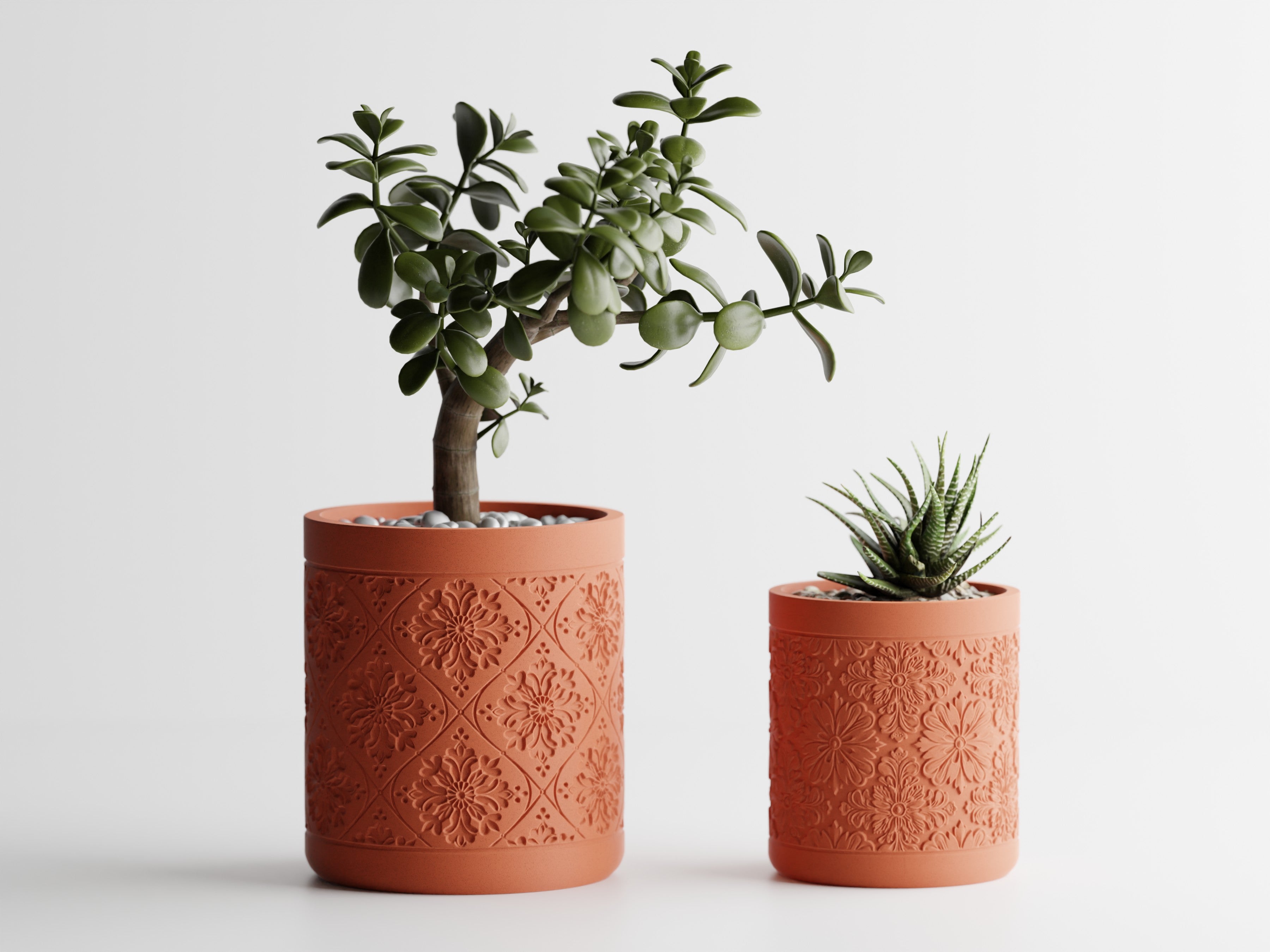 Floral Pattern Planter -  3D Printed Planter