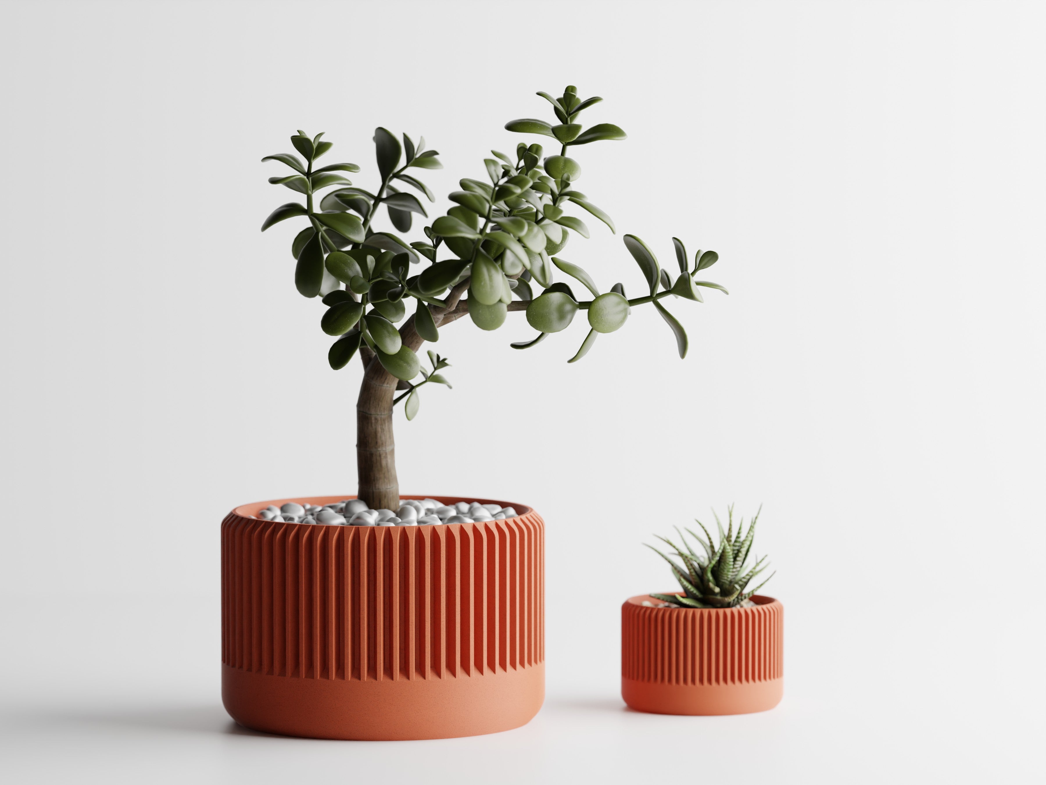 Ribbed Planter - 3D printed planter