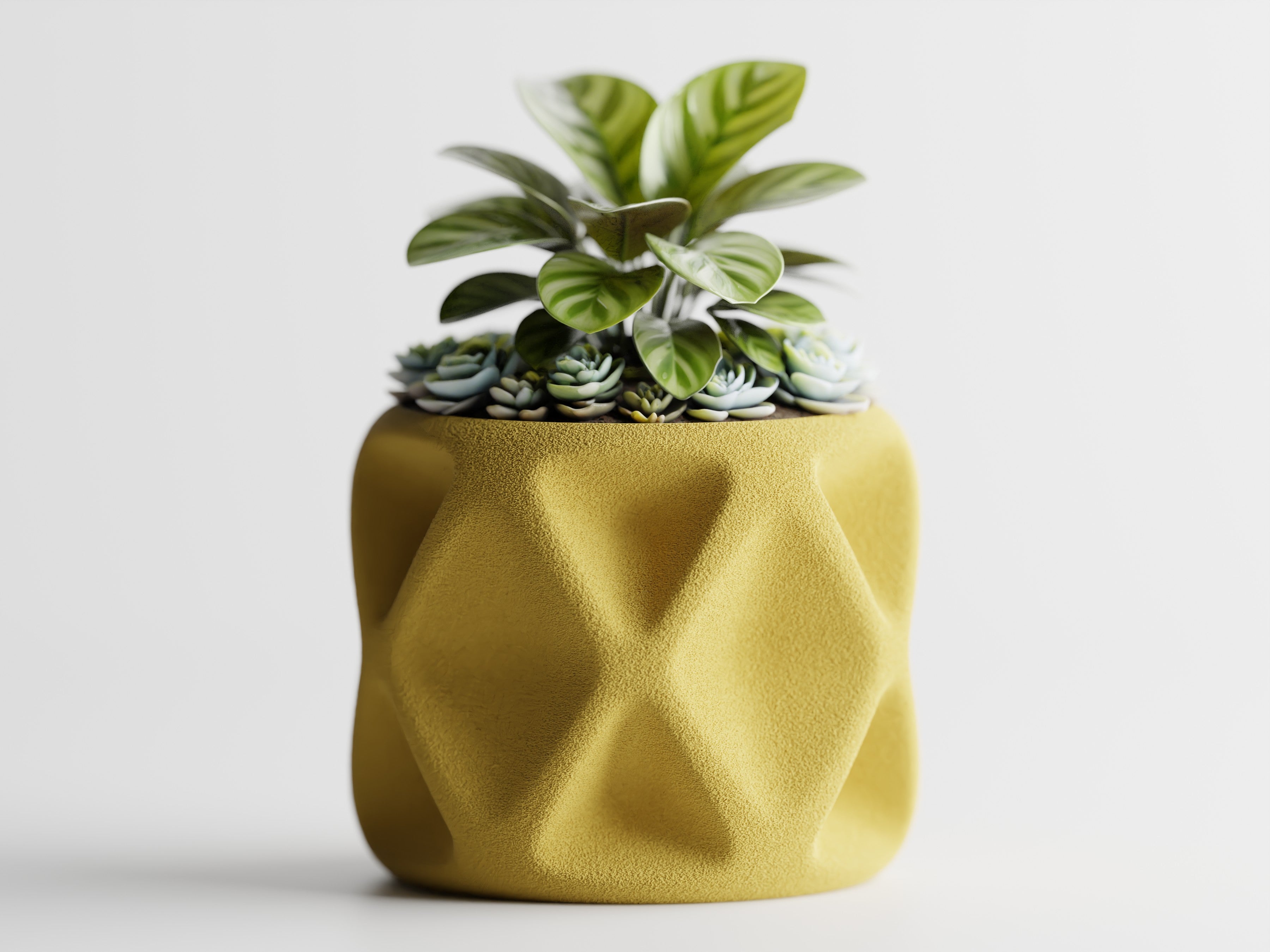 Diamond Planter -  3D Printed Planter