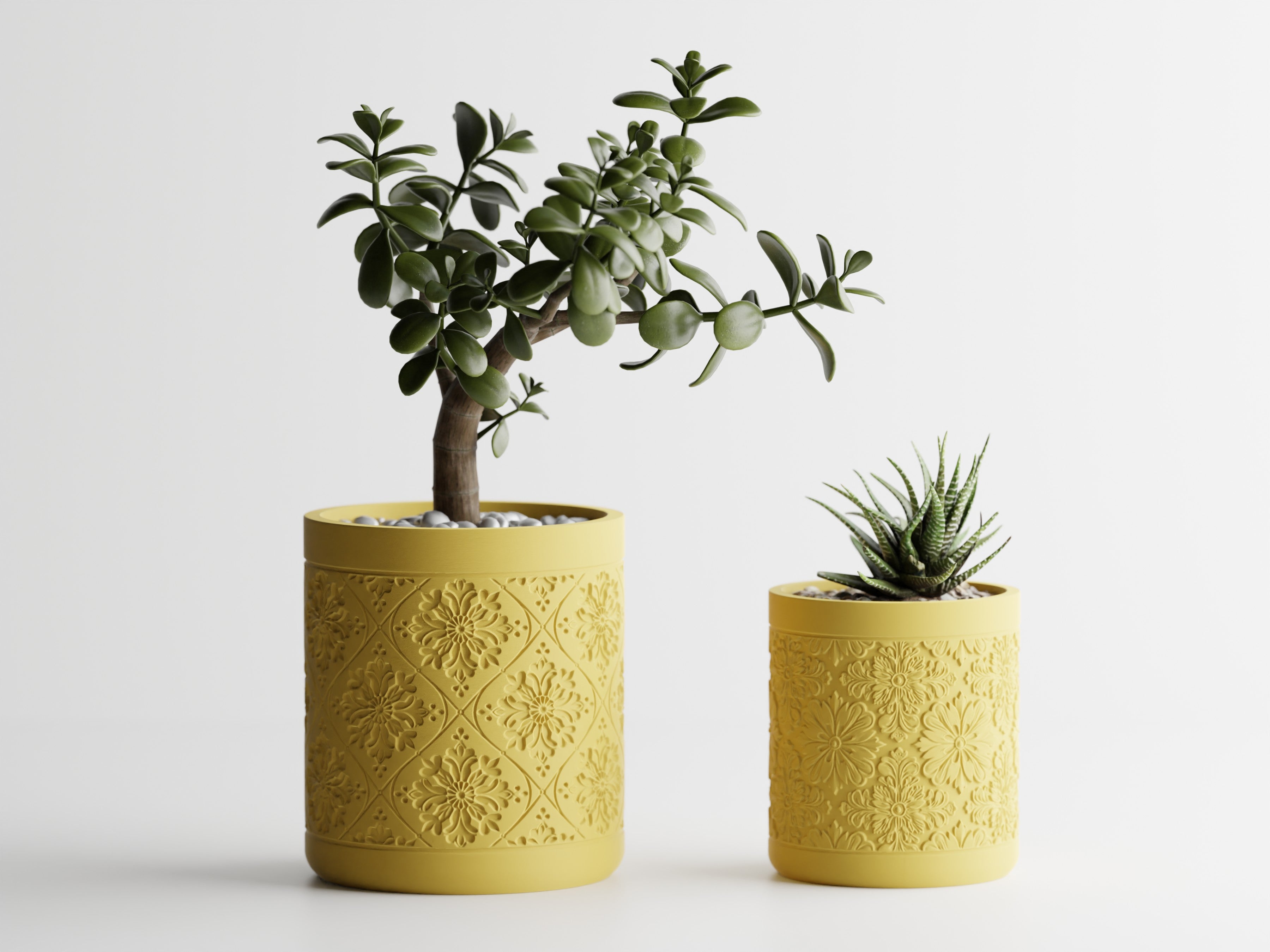 Floral Pattern Planter -  3D Printed Planter