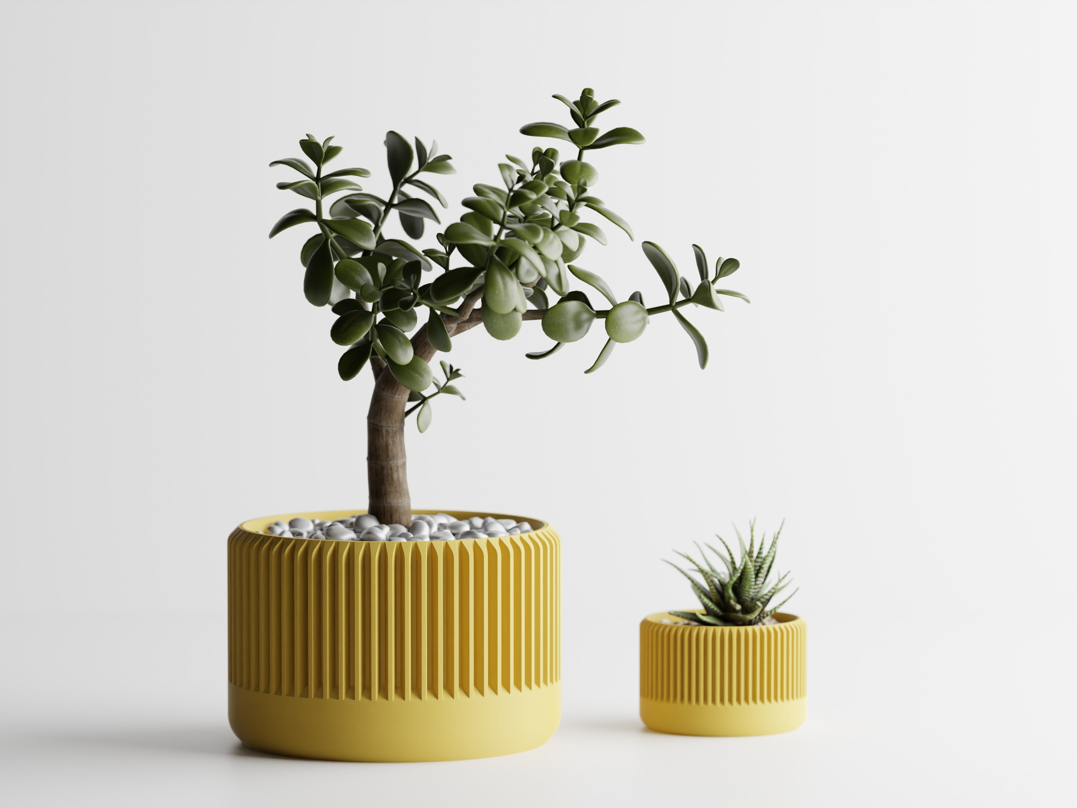 Ribbed Planter - 3D printed planter