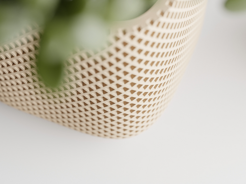 Grid Pattern Planter - 3D printed planter
