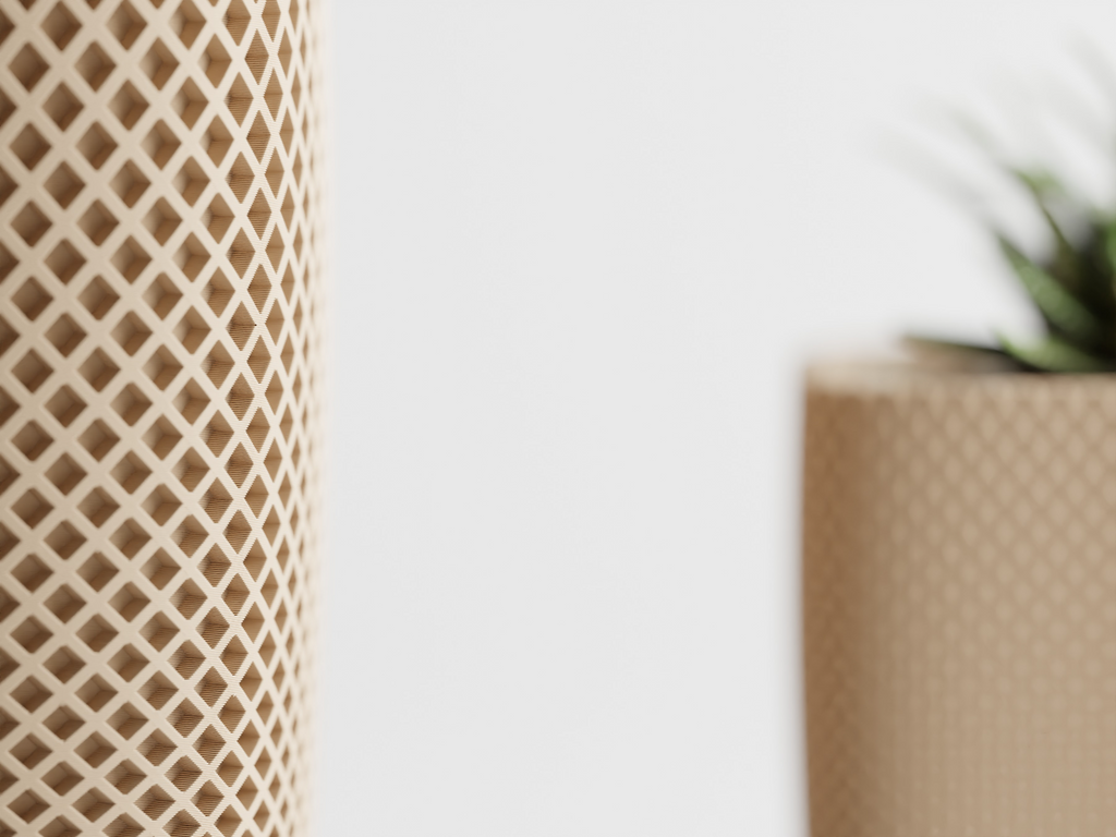 Grid Pattern Planter - 3D printed planter