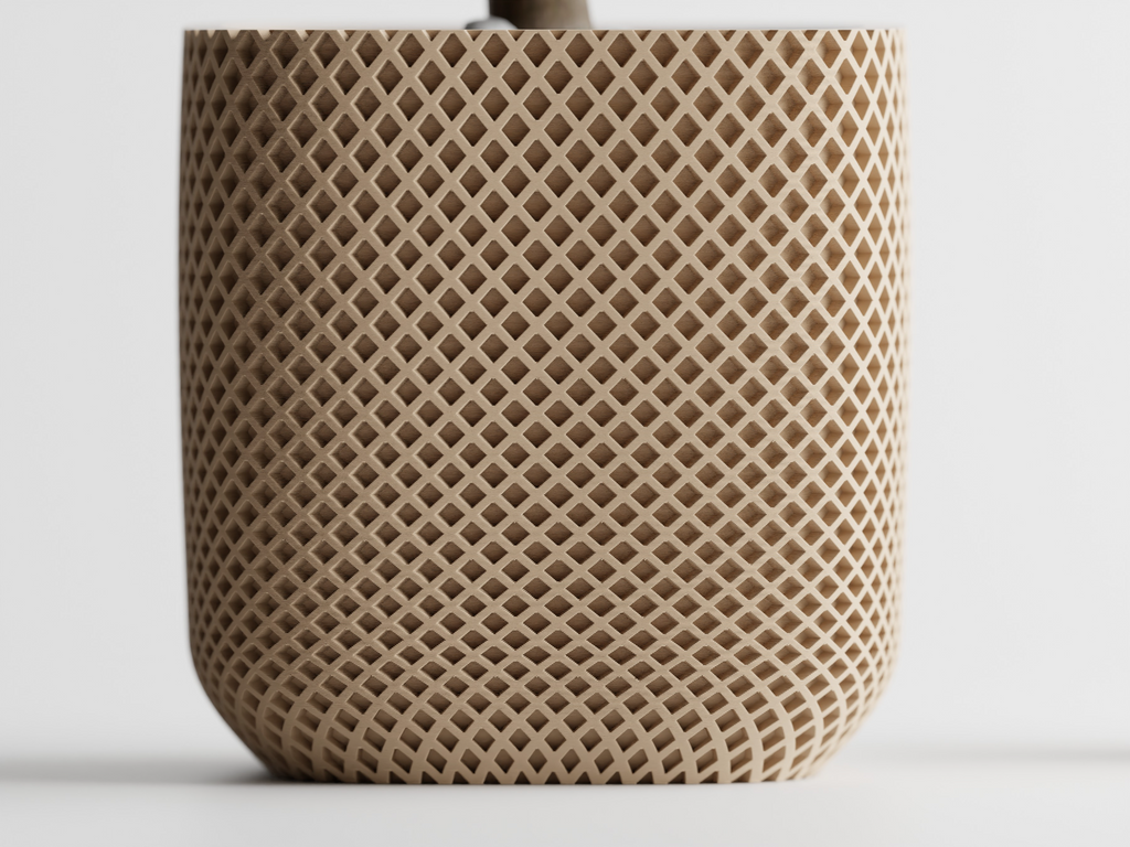 Grid Pattern Planter - 3D printed planter