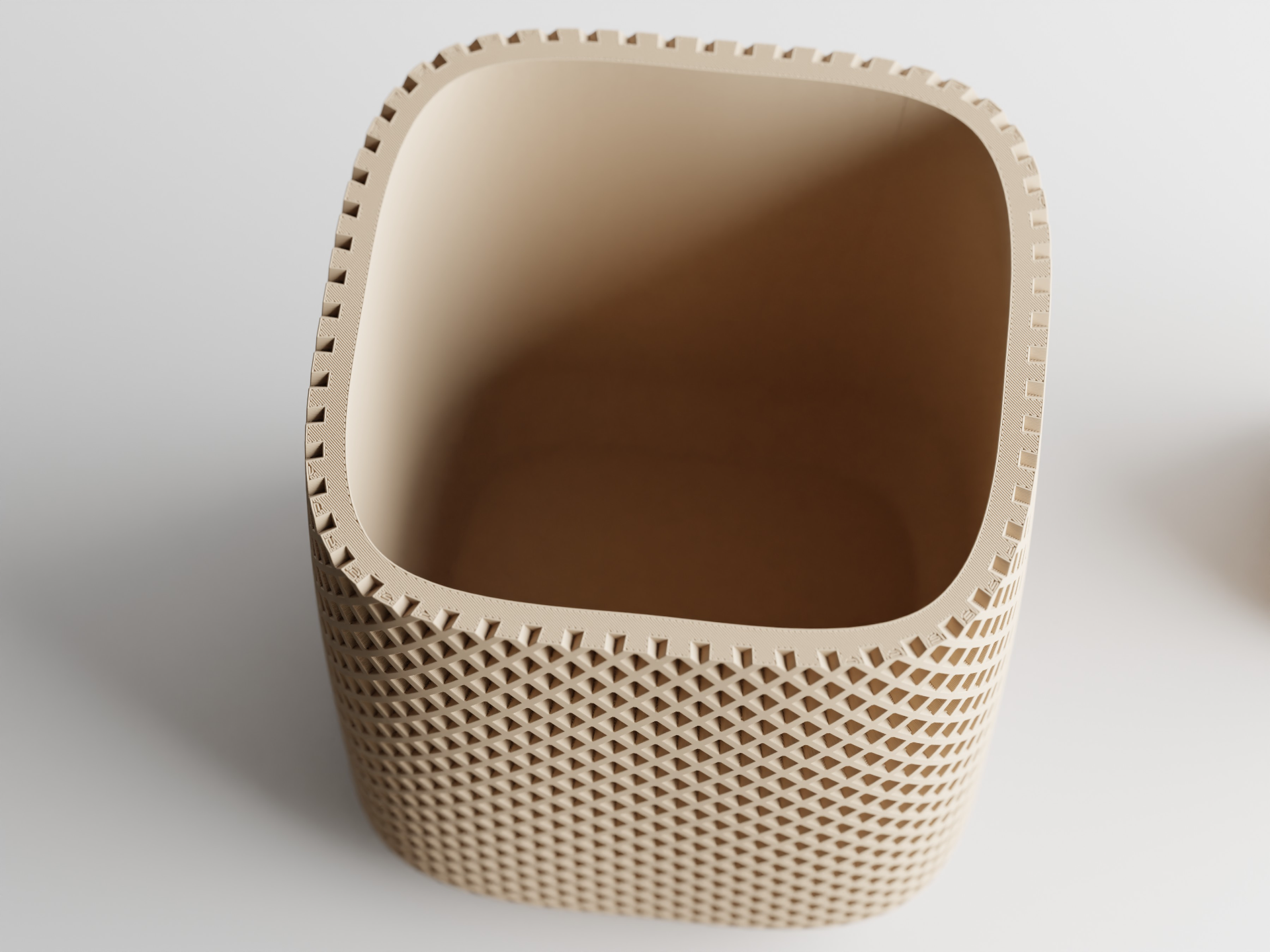 Grid Pattern Planter - 3D printed planter