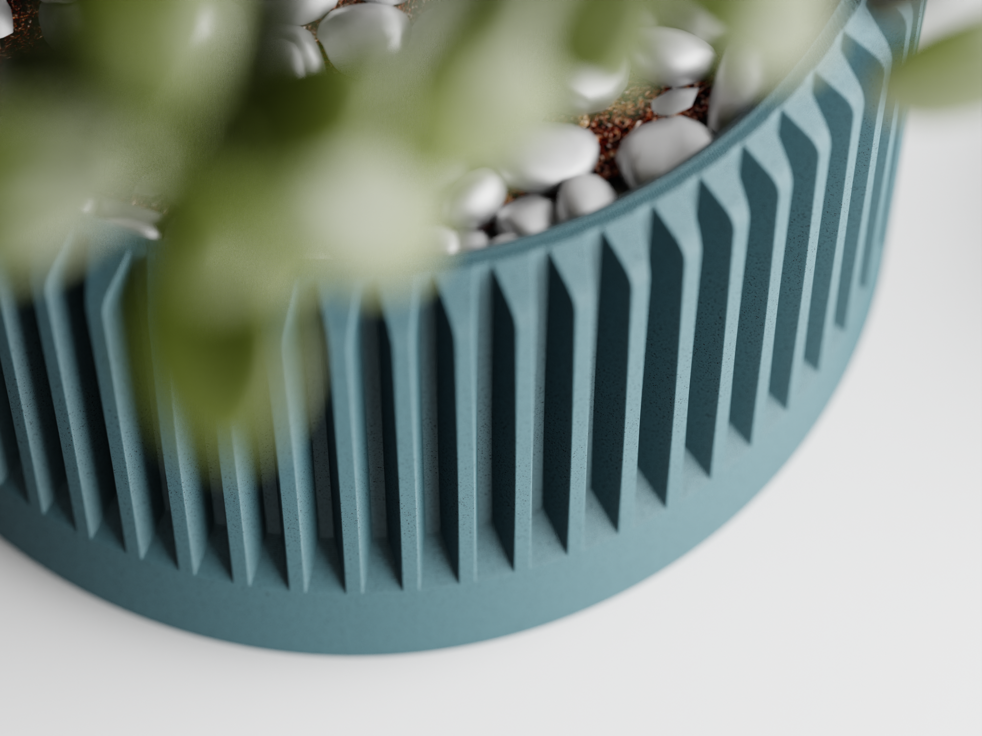 Ribbed Planter - 3D printed planter