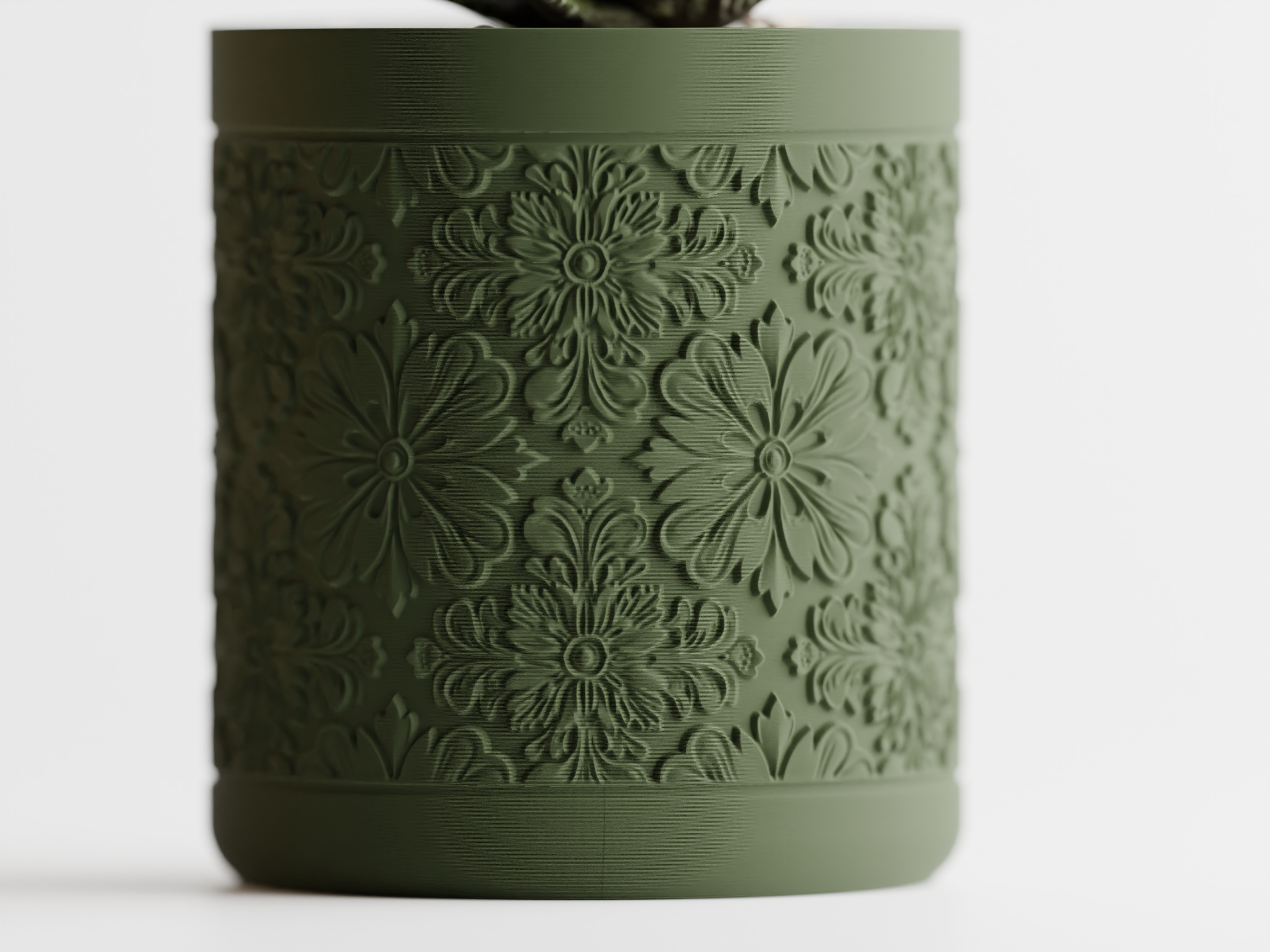 Floral Pattern Planter -  3D Printed Planter
