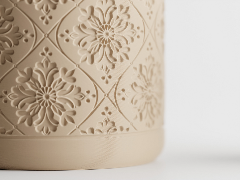 Floral Pattern Planter -  3D Printed Planter