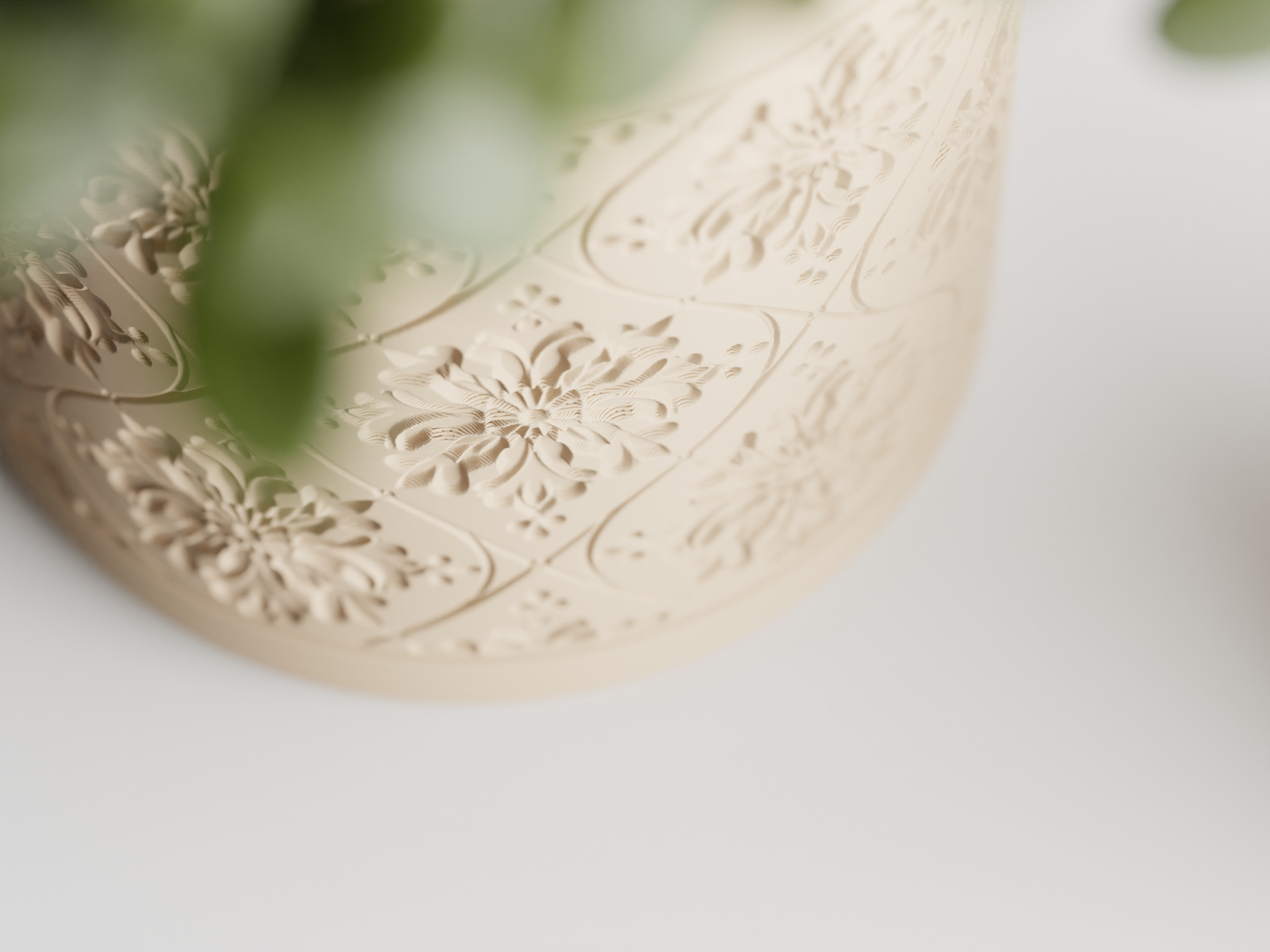 Floral Pattern Planter -  3D Printed Planter