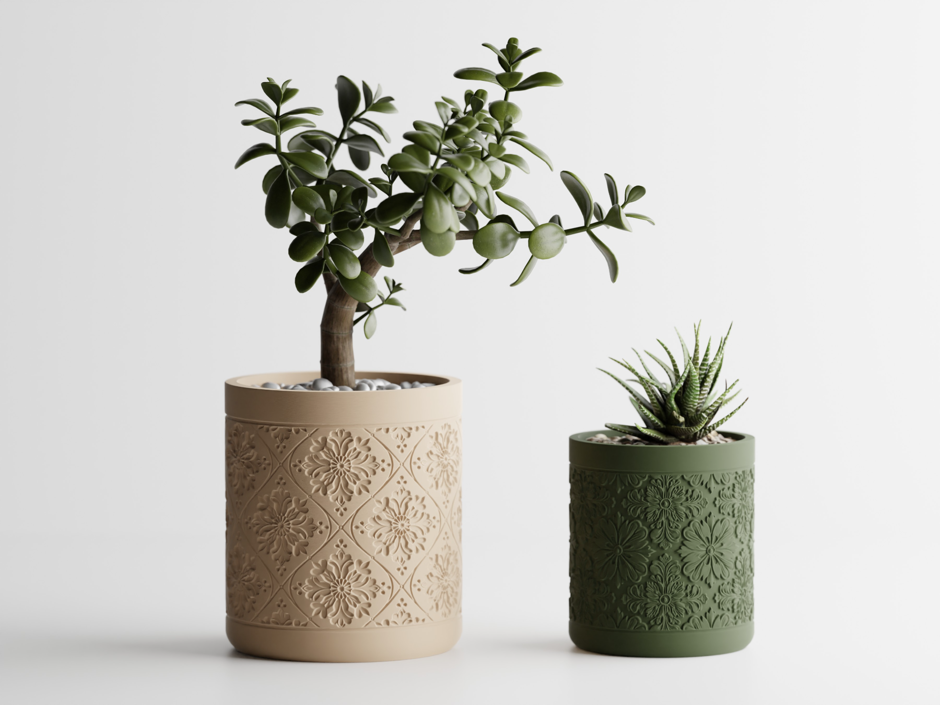 Floral Pattern Planter -  3D Printed Planter
